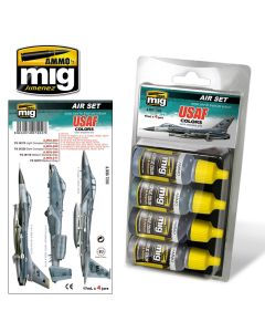 Mig Akrylmaling, ammo-by-mig-jimenez-7202-usaf-colors-grey-modern-jets-acrylic-paint-set, MIG7202