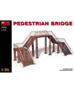 Plastbyggesett, miniart-35522-pedestrian-bridge-scale-1-35, MIA35522