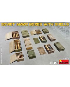 Plastbyggesett, miniart-35261-soviet-ammo-boxes-with-shells-scale-1-35, MIA35261