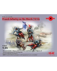 Plastbyggesett, icm-35705-french-infantry-on-the-march-1914, ICM35705