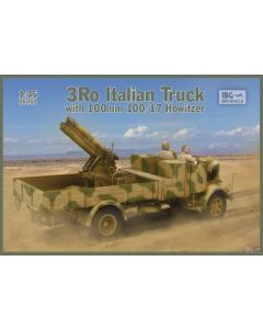 Plastbyggesett, ibg-35053-3ro-italian-truck-with-100mm-100-17-howitzer, IBG35053