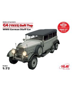 Plastbyggesett, icm-72472-w31-g4-1935-soft-top-wwii-german-staff-car-scale-1-72, ICM72472