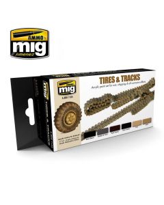 Mig Akrylmaling, ammo-by-mig-jimenez-7105-tires-and-tracks, MIG7105