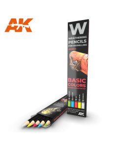 AK Interaktive, ak-interactive-10045-weathering-pencils-for-modelling-basic-colors, AKI10045