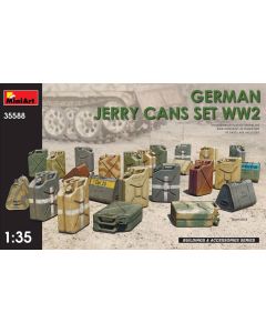 Plastbyggesett, miniart-35588-german-jerry-can-set-world-war-2-scale-1-35, MIA35588