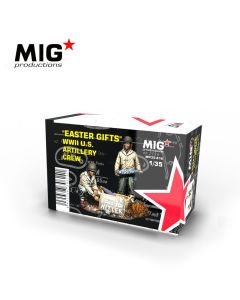 Plastbyggesett, ak-interactive-mig-productions-mp-35-416-easter-gifts-ww2-us-artillery-crew-scale-1-35, MPR35416