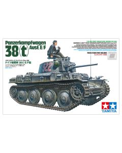 Plastbyggesett, tamiya-35369-german-light-tank-panzerkampfwagen-38t-ausf-e-f-scale-1-35, TAM35369