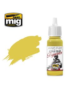 Mig Akrylmaling, ammo-by-mig-jimenez-f-517-pale-gold-yellow-acrylic-figure-miniature-paint-17-ml, MIGF517