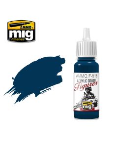 Mig Akrylmaling, ammo-by-mig-jimenez-f-518-marine-blue-acrylic-figure-miniature-paint-17-ml, MIGF518