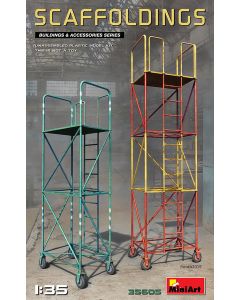 Plastbyggesett, miniart-35605-scaffoldings-scale-1-35, MIA35605