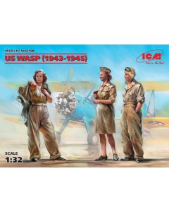 Plastbyggesett, icm-32108-us-woman-airforce-special-pilots-wasp-1943-1945-scale-1-32, ICM32108