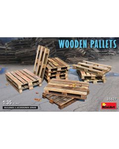 Plastbyggesett, miniart-35627-wooden-pallets-12-pcs-scale-1-35, MIA35627