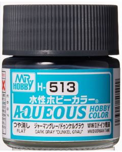 Mr. Hobby, Dark Gray "Dunkelgrau", 10 ml, Aqueous Hobby Color, MRHH513