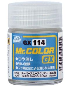 Mr. Hobby, mr-hobby-gx-114-super-smooth-clear-flat-mr-color-gx-18-ml, MRHGX114