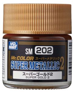 Mr. Hobby, mr-hobby-sm-202-super-gold-2-mr-color-super-metallic-colors-2-10-ml, MRHSM202