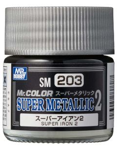 Mr. Hobby, mr-hobby-sm-203-super-iron-2-mr-color-super-metallic-colors-2-10-ml, MRHSM203