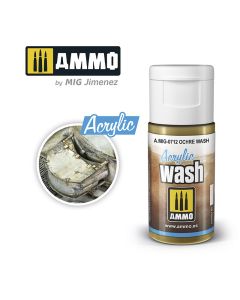 Mig Akrylmaling, ammo-by-mig-jimenez-0712-ochre-wash-acrylic-wash-15-ml, MIG0712