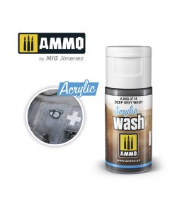 Mig Akrylmaling, ammo-by-mig-jimenez-0714-deep-grey-wash-acrylic-wash-15-ml, MIG0714
